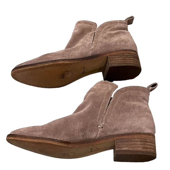 Dolce Vita Tan Suede Leather Tessey Ankle Booties - Picture 4 of 8